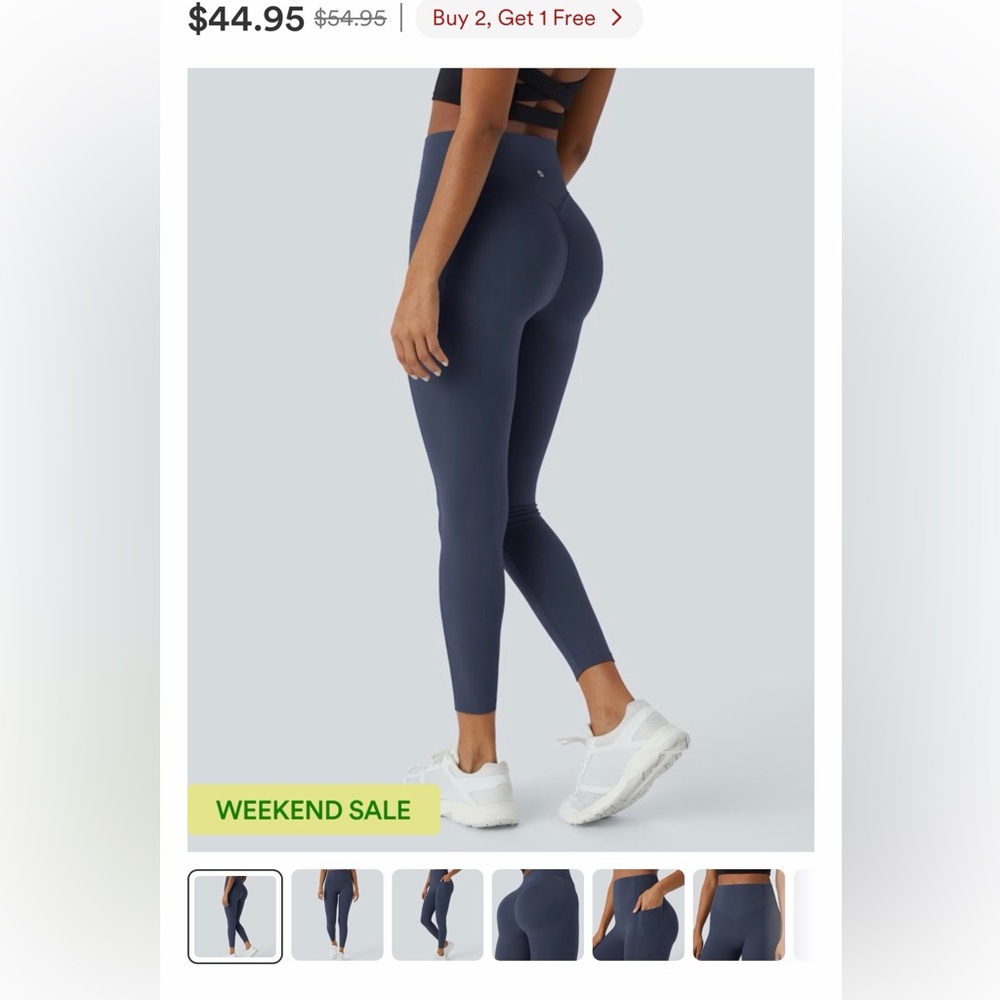 HALARA Navy High-Rise Sculpting Leggings